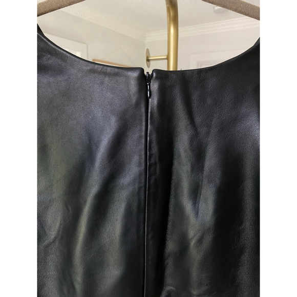 Jessica London Mini Dress Faux Leather Panel Modern Party Gala Event Summer Luxe - Picture 9 of 12